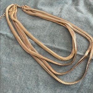 Graziano gold tone 4 strand snake necklace